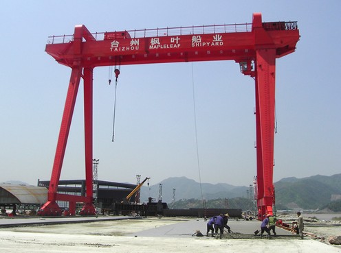 ME型160t+160t造船門(mén)式起重機(jī)（楓葉船廠(chǎng)）